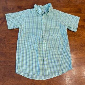 Remember Nguyen Blue and Green Kids Button Down Shirt size 8